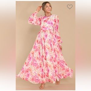 Brand new Stolen Beauty Ivory Floral Print Maxi Dress